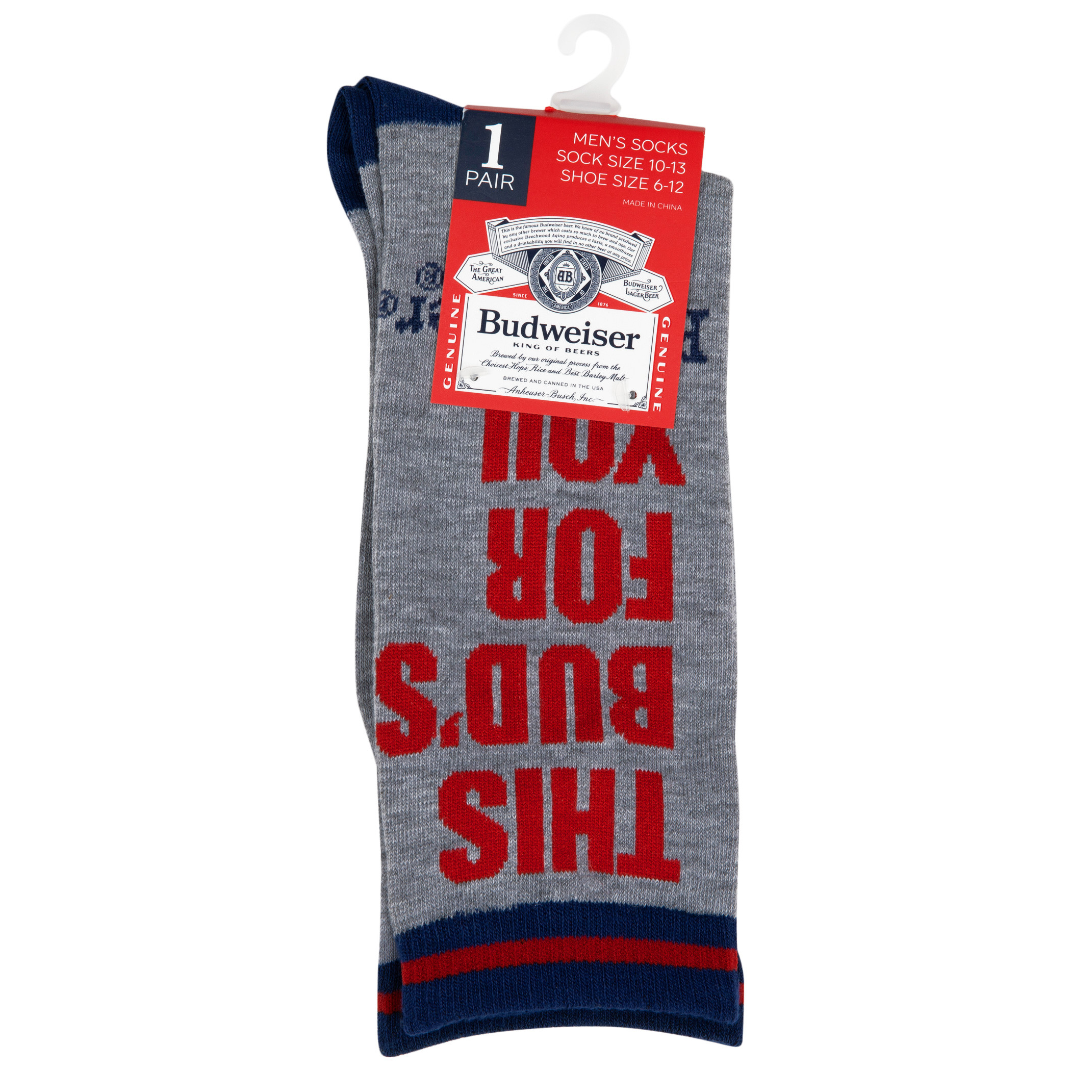 Budweiser This Bud's For You Crew Socks